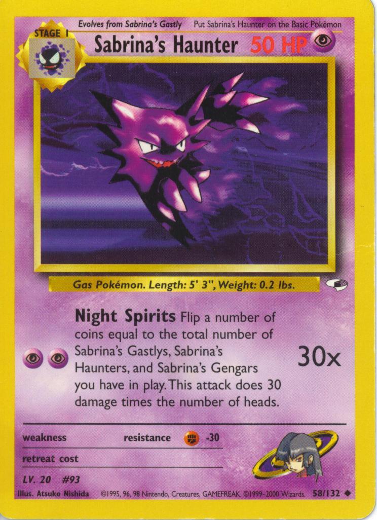 Sabrina's Haunter 058/132  - Unlimited Gym Heroes - Uncommon