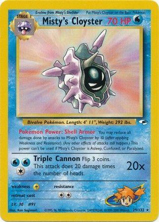 Misty's Cloyster 029/132  - Unlimited Gym Heroes - Rare