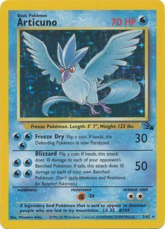Articuno (2) 002/62  - Unlimited Holofoil Fossil - Holo Rare