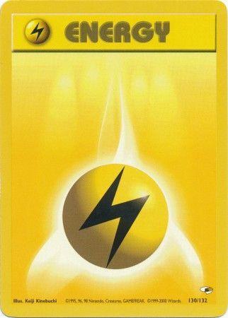 Lightning Energy 130/132  - Unlimited Gym Heroes - Common