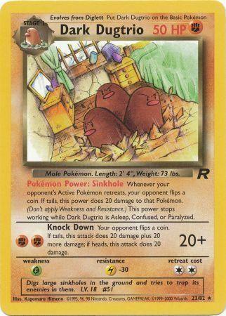 Dark Dugtrio (23) 023/82  - Unlimited Team Rocket - Rare