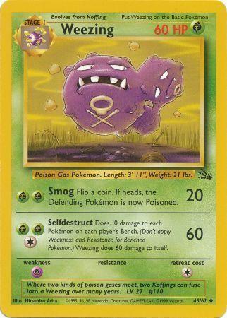 Weezing 045/62  - Unlimited Fossil - Uncommon