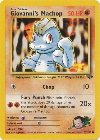 Giovanni's Machop 072/132  - Unlimited Gym Challenge - Common