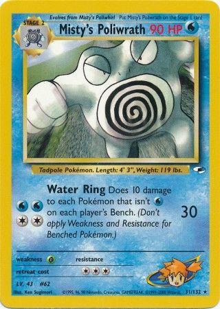Misty's Poliwrath 031/132  - Unlimited Gym Heroes - Rare