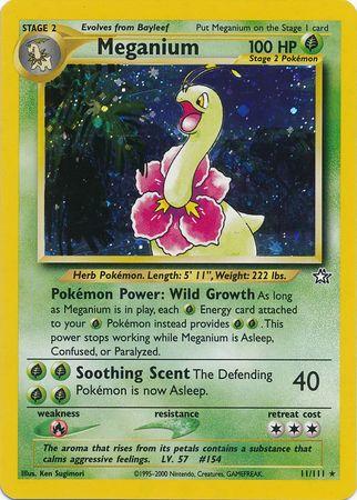 Meganium (11) 011/111  - Unlimited Holofoil Neo Genesis - Holo Rare