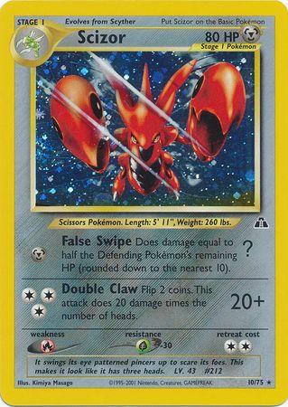 Scizor (10) 010/75  - Unlimited Holofoil Neo Discovery - Holo Rare