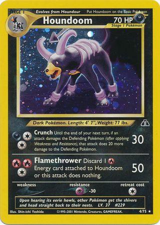 Houndoom (4) 004/75  - Unlimited Holofoil Neo Discovery - Holo Rare