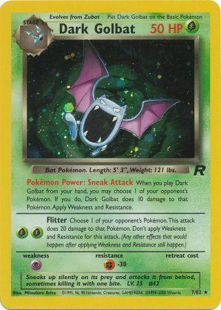 Dark Golbat (7) 007/82  - Unlimited Holofoil Team Rocket - Holo Rare