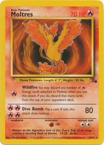 Moltres (27) 027/62  - Unlimited Fossil - Rare