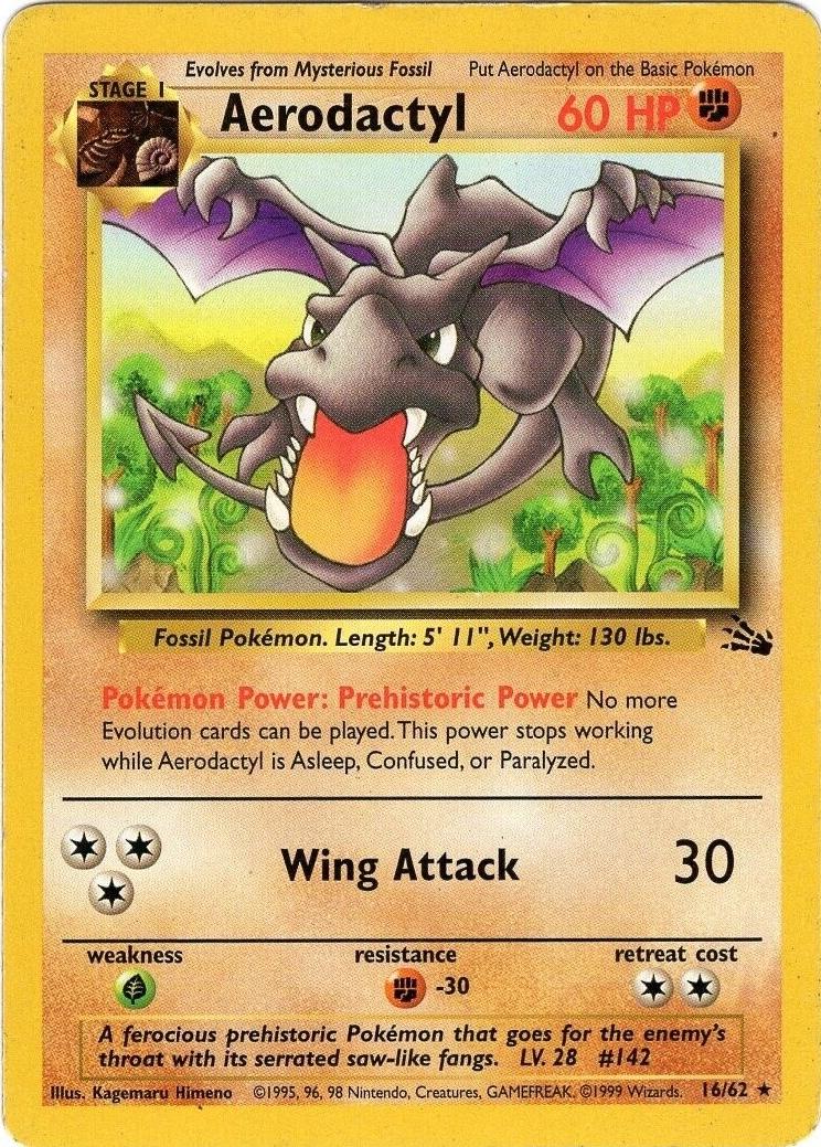 Aerodactyl (16) 016/62  - Unlimited Fossil - Rare