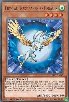 Crystal Beast Sapphire Pegasus (LED2-EN042) [Legendary Duelists: Ancient Millennium]