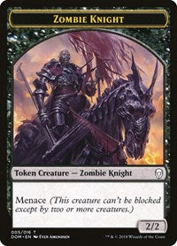 Zombie Knight Token (5) [Dominaria]