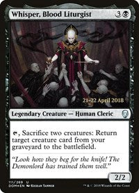 Whisper, Blood Liturgist (111) [Prerelease Cards]