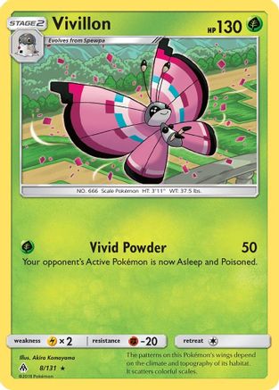 Vivillon 008  - Reverse Holofoil SM  Forbidden Light - Rare