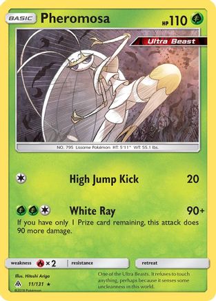 Pheromosa 011/131  - Reverse Holofoil SM  Forbidden Light - Holo Rare