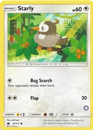 Starly (15) 081  SM Trainer Kit Alolan Sandslash & Alolan Ninetales - Common