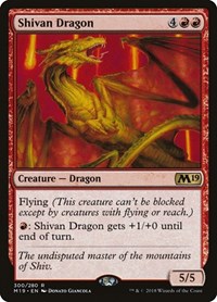 Shivan Dragon (300) [Core Set 2019]
