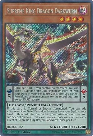 Supreme King Dragon Darkwurm (BLRR-EN063) - Battles of Legend: Relentless Revenge 1st Edition