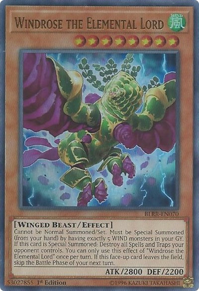 Windrose the Elemental Lord (BLRR-EN070) [Battles of Legend: Relentless Revenge]
