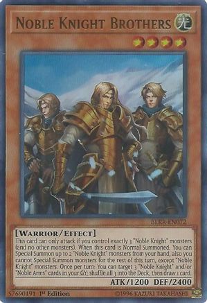 Noble Knight Brothers (BLRR-EN072) - Battles of Legend: Relentless Revenge 1st Edition