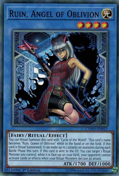 Ruin, Angel of Oblivion (CYHO-EN027) [Cybernetic Horizon]
