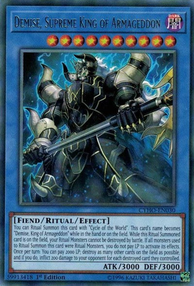 Demise, Supreme King of Armageddon (CYHO-EN030) [Cybernetic Horizon]