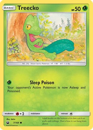 Treecko (7) 007/168  - Reverse Holofoil SM  Celestial Storm - Common