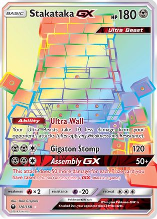 Stakataka GX (Secret) 176  - Holofoil SM  Celestial Storm - Secret Rare