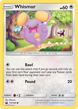 Whismur (116) 116/168  - Reverse Holofoil SM  Celestial Storm - Common