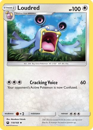 Loudred 118  SM  Celestial Storm - Uncommon