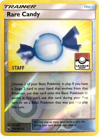 Rare Candy 142/168  - Reverse Holofoil League & Championship Cards - Promo