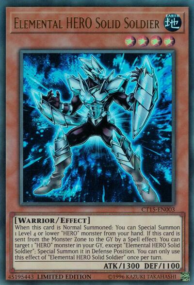 Elemental HERO Solid Soldier (CT15-EN003) [2018 Mega-Tins]