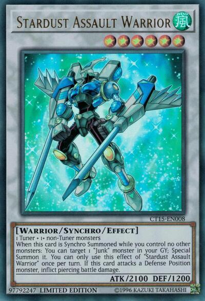 Stardust Assault Warrior (CT15-EN008) [2018 Mega-Tins]