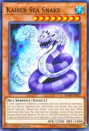 Kaiser Sea Snake (MP18-EN025) - 2018 Mega-Tins Mega Pack 1st Edition