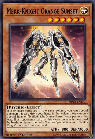 Mekk-Knight Orange Sunset (MP18-EN179) [2018 Mega-Tins Mega Pack]