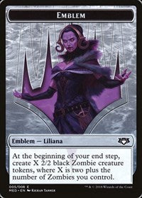 Emblem - Liliana, the Last Hope (5) [Mythic Edition: Guilds of Ravnica]