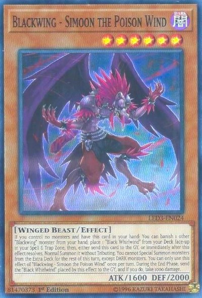 Blackwing - Simoon the Poison Wind (LED3-EN024) [Legendary Duelists: White Dragon Abyss]