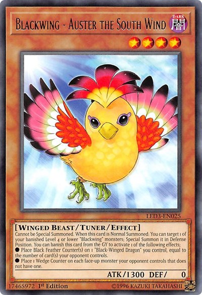 Blackwing - Auster the South Wind (LED3-EN025) [Legendary Duelists: White Dragon Abyss]