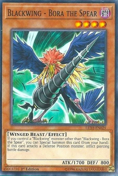 Blackwing - Bora the Spear (LED3-EN029) [Legendary Duelists: White Dragon Abyss]