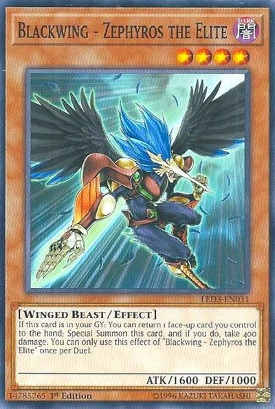 Blackwing - Zephyros the Elite (LED3-EN031) [Legendary Duelists: White Dragon Abyss]