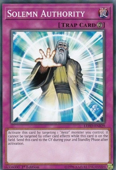 Solemn Authority (LEHD-ENB29) [Legendary Hero Decks]