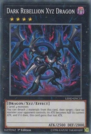 Dark Rebellion Xyz Dragon (LEHD-ENC33) - Legendary Hero Decks 1st Edition