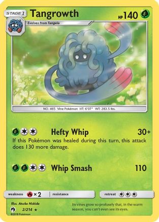 Tangrowth 002  SM  Lost Thunder - Rare