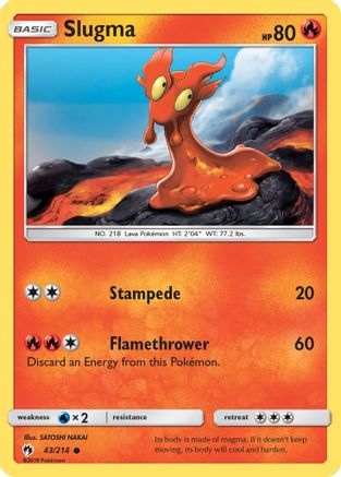 Slugma 043/214  SM  Lost Thunder - Common