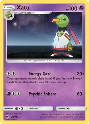 Xatu 088  SM  Lost Thunder - Uncommon