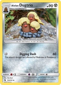 Alolan Dugtrio (123/214) [SM - Lost Thunder]