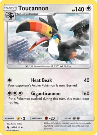 Toucannon 166/214  SM  Lost Thunder - Rare