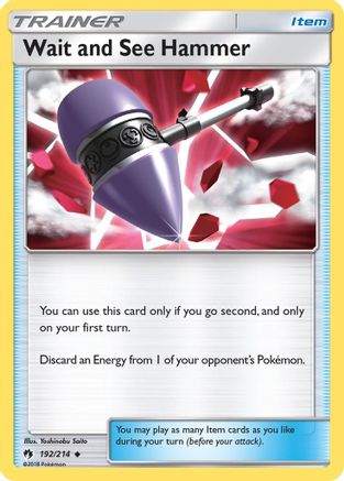 Wait and See Hammer 192/214  - Reverse Holofoil SM  Lost Thunder - Uncommon