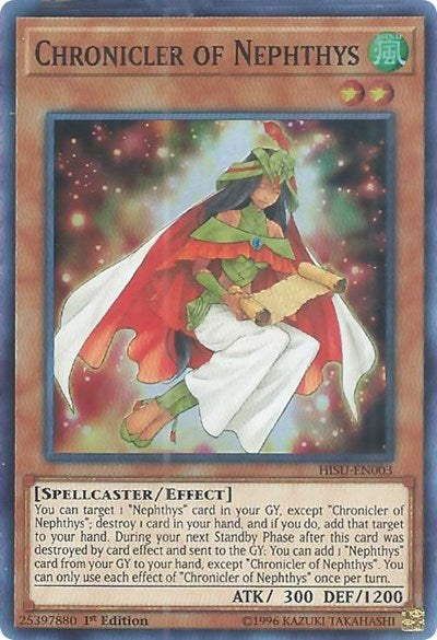 Chronicler of Nephthys (HISU-EN003) [Hidden Summoners]