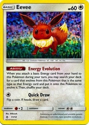 Eevee 011/012  - Holofoil McDonalds Promos 2018 - Promo